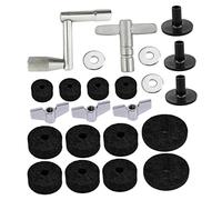Toyvian 1set Cymbals Accessories Drum Felt Pads and Washers for Percussion Instruments Antiskid Felt Clutch Nuts Easy to Install Standard for Drums