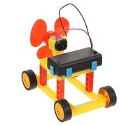 Toyvian 1Set DIY Wind Power Car Model Assembly for Engaging Educational Science Project Enhances Creativity Critical Thinking Skills