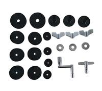 Toyvian 1set Drum Kit Felt Pads Set Grey Accessories for Improved Sound Quality and Performance Non- Cymbal Felt and Construction