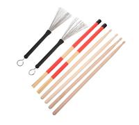 Toyvian 1set Drumsticks Set with Wire Drum Brush Drumsticks and Accessories for Jazz Drumming for Beginners and Youth Bands and High-performance Musical Tools