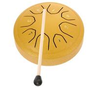 Toyvian 1set Ethereal Drum Note Mini Tongue Drum Kit Portable Percussion Instrument for Ages Easy to Play Steel Tongue Sticks for Meditation and Musical Education