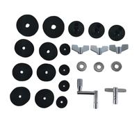 Toyvian 1set Felt Pads Drum Kit Accessories Set Drum Kit Felt Pads Wrenches More for Cymbals