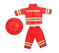 Toyvian 1Set Fireman Outfit for Dolls Includes Helmet Accessories for Role Play for Creative Dress Up