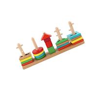 Toyvian 1Set Geometrical Shape Educational Wooden for Enhance Logical Thinking Creativity Safe for Early Learning