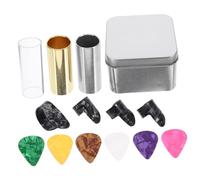 Toyvian 1set Guitar Slide Bar Finger Picks Finger Protector for Acoustic and Electric Guitars Practical Musical Instrument Accessory Convenient to Use and Store