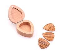 Toyvian 1set Heart-shaped Wooden Guitar Pick Collection Holder Picks and Lightweight Design for Guitar Bass and Ukulele Players for Music