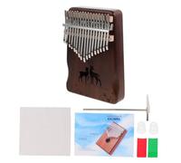 Toyvian 1set Key Kalimba Thumb Piano Portable Musical Instrument for Beginners Ethereal Sound Includes Self-study Book Retro Deer