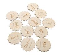 Toyvian 1set Monthly Wooden Growth Cards Beautifully Designed Pregnancy Marker Announcement for Newborns Wooden Circles for Capturing Special Moments