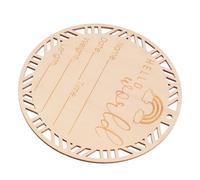 Toyvian 1set Name Announcement Sign Round Rustic Plaque for Nursery Decor Wooden Photo Prop to Celebrate Newborn Growth and Birth