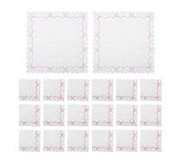 Toyvian 1set Napkins Party Pink Disposable Paper Lace with Bow Design, Gentle Texture Lintfree Square Birthday for Dinner Occasions Tea 40pcs