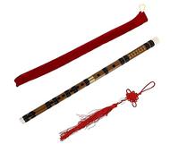 Toyvian 1set Portable Bamboo Flute for Beginners Lightweight and Dizi Instrument with Comfortable Mouthfeel for Boy Girl and Music Education Includes Carry Bag