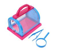 Toyvian 1set Portable Insect Observation Box Tweezers and Glass Breathable Mesh Cage for Butterflies and Caterpillars Encourages Outdoor Exploration