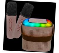 Toyvian 1set Portable Wireless Speaker System with Microphone Compact Karaoke for Home Travel Lightweight Design Enhanced Bass Easy Device Connectivity for