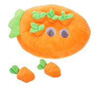 Toyvian 1Set Rabbit Foraging Interactive Feeding Mat for Rabbits Guinea Pigs Hamsters Cute Carrot Design Safe Material Promotes Exercise Natural Foraging Instincts