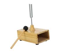 Toyvian 1set Resonance Tuning Fork Striker Mallet and Wooden Base for Physics Experiments for Science Education and Sound Therapy