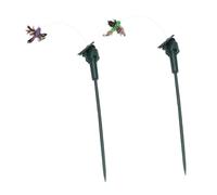 Toyvian 1set Solar Hummingbirds Craft Decor Electric Feathered Birds Plaything for Garden Realistic Appearance with Flapping Sound Random Color for Home Decoration Random Color 2pcs