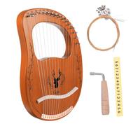 Toyvian 1set String Lyre Harp Instrument Portable Solidwood Design for Beginners Warm Voiced Musical Experience for Orchestral Performance and Music Lovers