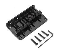 Toyvian 1set String Saddle Bridge for Guitar Ukulele Metal Musical Instrument Replacement Black Pre-drilled Easy Mounting Vintage Design for Enthusiasts