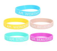 Toyvian 1set Stylish Silicone Wristbands for Parties Colorful Decoration Wrist Bands Unisex for Events Comfortable Wear with Fun Patterns for Men and Women 12pcs