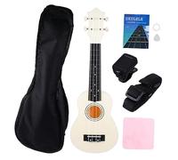 Toyvian 1set Ukulele for Beginners Guitar Bag Tuner Strap Cloth and English Manual Musical Toy for Boys and Girls and Adults for Music Education and Creativity