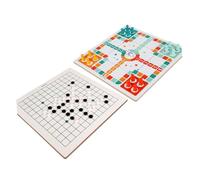 Toyvian 1set Versatile Flying Chess and Five Row Game Interactive Educational Board Toy for Family and Parties Made of Safe Material for Parent Bonding Activities