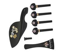 Toyvian 1set Violin Accessory Tailpiece Chin Rest Pegs More for Repair Upgrade Shell Material Sound Quality Unique Aesthetic for Musicians