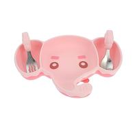Toyvian 1set Weaning Bowl Silicone Plate Cartoon Food-Grade Silicone for Independent Eating for Toddlers Non- Base