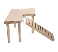 Toyvian 1Set Wooden Hamster Climbing Ladder Fun Rat Plaything for Exercise Exploration Cozy Platform for Hamster Enclosure Guinea Pig Cage Accessories Engaging Pet Activity