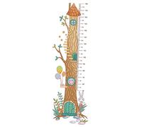 Toyvian 1sheet Height Growth Chart Self-Adhesive Measuring Sticker for Boys and Girls Rooms Fun Treehouse Design for Home Decor and Height Tracking Day Birthdays Christmas