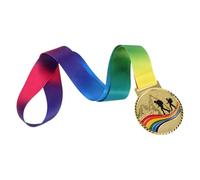 Toyvian 2.8 Inch Golden Zinc Alloy Climbing Medals with Safe Rounded Edges and Easy Engraving, Lightweight round Flat Design Award for ’s Group Participation in Mountain Climbing
