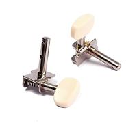 Toyvian 2 Pair Guitar Machine Heads Metal Plastic Tuning Pegs Engraved Design Suitable for Ukulele 4-String Classical Guitar Easy Adjustment