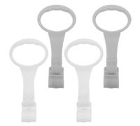 Toyvian 2 Pairs Crib Pull Rings Walking Assist Tools Lightweight Hand Grip for Newborns Smooth Rounded Edges Safe for Walking Training Portable Gray and White
