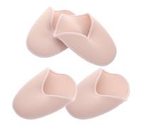 Toyvian 2 Pairs Sebs Silicone Toe Covers for Ballet Pointe Shoes, Beige