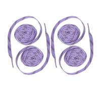 Toyvian 2 Pairs Waxed Ice Hockey Skate Laces Purple Polyester Cotton