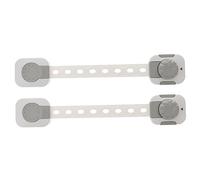 Toyvian 2 PC Child Security Lock for Cabinet Door and Wardrobe, Multifunction Protective Abs Plastic Lock with Biscuit Shape, Easy for Adults to Open, Infant and Baby Safety
