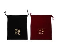 Toyvian 2 Pcs Hair Dryer Storage Pouch Drawstring Bag for Travel and Hotel Use, Foldable Cloth Material with Multi-Purpose Storage for Hair Dryer and Makeup in Guest Room