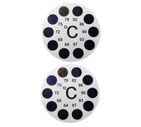 Toyvian 2 Pcs High Precision Aquarium Thermometer Sticker Adhesive Instant Read Temperature Strips for Fish Tanks with Clear Celsius Scale Monitoring