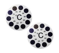 Toyvian 2 Pcs High Precision Aquarium Thermometer Sticker Strip for Fish Tank Temperature Monitoring Instant Read Adhesive Thermometer with Color Change Display Celsius and Fahrenheit