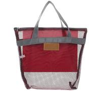 Toyvian 2 pcs Large Mesh Beach Bag with Zipper Travel Storage Tote for Swimming Gear and Toiletries Lightweight Portable Handheld Carry Bag for Outdoor Pool and Sand Organization