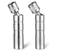 Toyvian 2 Pcs Metal Thread Spark Plug Socket High-strength Steel Magnetic Erosion-resistant Automotive Accessory for Removing and Installing Spark Plugs in Vehicles