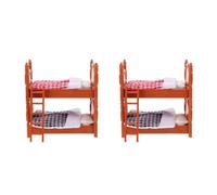 Toyvian 2 Pcs Miniatures Bunk: 1 12 Scale Simulation Bed Doll Bunk with Ladder Dollhouse Furniture Decor