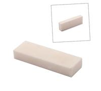 Toyvian 2 Pcs Real Cow Bone Guitar Bridge Nut Blanks Flat Bottom for Acoustic Guitar Electric Bass Mandolin Ukulele Banjo Replacement Accessory