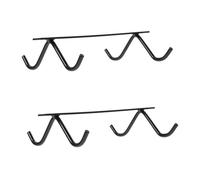 Toyvian 2 Pcs Stainless Steel Mug Holders Under Cabinet Utensils Hanging Rack with Smooth Edges Easy Install Cup Organizers for Kitchen Tea Coffee Station