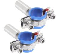 Toyvian 2 Pcs Tubing Clamp Support Bracket Wall Mount Bracket Stainless Steel Iron Rubber Adjustable Wall Mounted Design for Pipes and Water Pipes