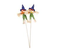 Toyvian 2 Pcs Unique Pumpkin Scarecrow Fall Ornaments for Halloween Decorations Indoor Outdoor Versatile Reusable Whimsical Garden Scarecrow Seasonal Decor