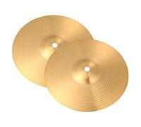 Toyvian 2 Pieces 6-inch Brass Jazz Drum Cymbals Professional Sturdy Drum Parts for Percussion Instruments Replacement