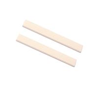 Toyvian 2 Pieces Buffalo Bone Guitar Nut and Bass Bridge Saddle 100x10x3mm Ivory Blank Bone for Electric and Acoustic Guitar Parts Accessories Gl617