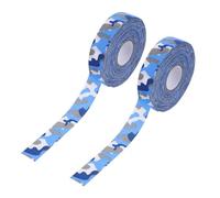 Toyvian 2 Rolls Removable Skid Hockey Tape Durable Sports Tape for Ice Hockey Sticks Breathable Comfortable Grip Blue Camouflage Design