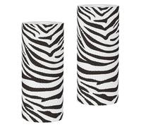 Toyvian 2 Rolls Zebra Print Paper Towels with Thickened Hand Paper and Rapid Oil Absorption Unique Animal Print Kitchen for Gatherings and Holiday Parties Black Napkins for Hotel and Home
