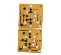Toyvian 2 Set Nine Men's Morris Chess Brain Teaser Board Game for Family Gatherings Travel for Adults Enhance Strategic Thinking Enjoyment